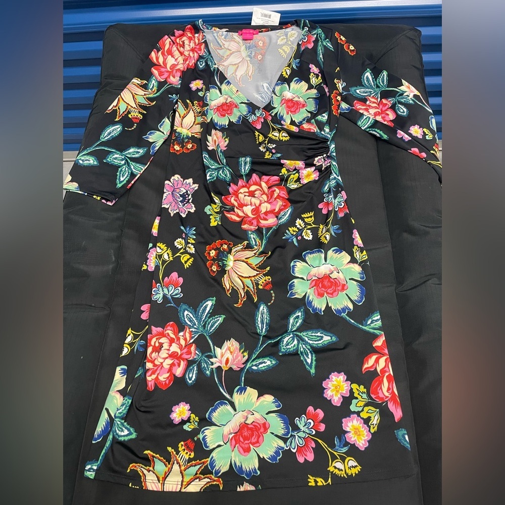 Floral Black Dress